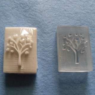Z8 Handmade Soap Resin Stamp Seal Soap Mold Mould TREE 4.5X4CM  