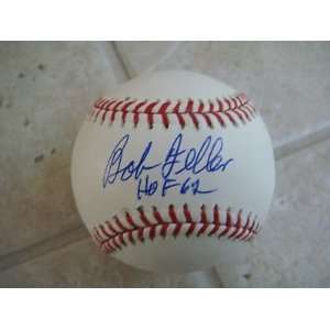  Autographed Bob Feller Baseball   Hof 62 Auth Official Ml 