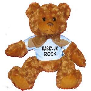  Basenjis Rock Plush Teddy Bear with BLUE T Shirt Toys 