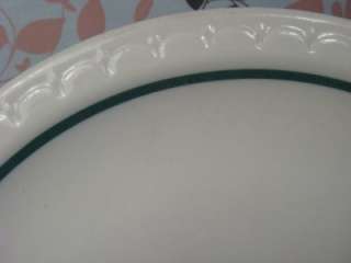 White Plate with Green Line Syracuse China Vintage Restaurant Ware 