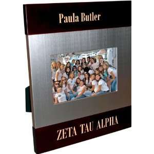  Zeta Tau Alpha Brush Silver Frame 