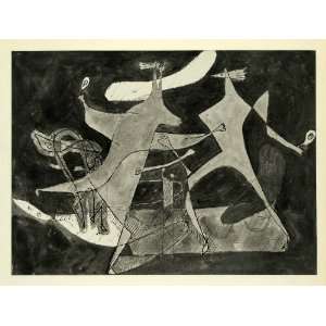  1956 Print Georges Braque Tennis Players Abstract French 