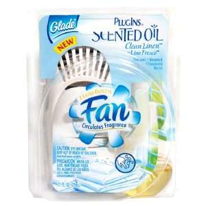  Glade PlugIns Scented Oil Fan with 2 Extra Outlets, Clean 