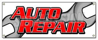 AUTO REPAIR BANNER SIGN car shop mechanic oil change repairs ac 
