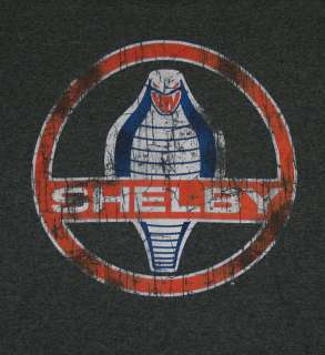 Shelby Cobra Car Manufacturer Logo Vintage Style Distressed T Shirt 