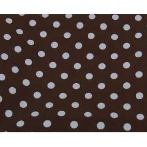  Cool Blue & Chocolate Polka Dot Fitted Crib Sheet 