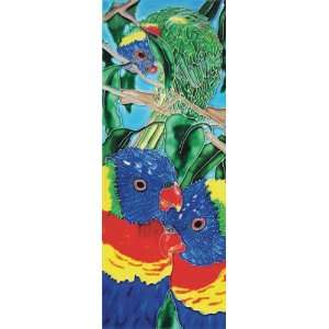   Parrots 6x16x0.25 inches Ceramic Artist Picture Tile 