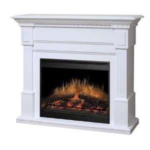 Essex Classic fireplace with fluted columns, carved dentil molding and 