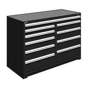  10 Drawer Counter High 60W Multi Drawer Cabinet   Black 