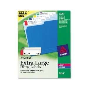  Filing Labels, Laser/Inkjet Printable, 1/3 Cut Tab 