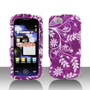  LG Sentio GS505 Premium Design Purple Flower Leaf Hard 