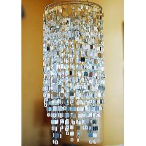  Battery Operated Silver Shimmer Hanging Chandelier Sports 