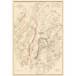  GETTYSBURG BATTLE FIELD PENNSYLVANIA (PA) CIVIL WAR MAP 