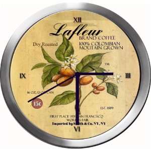  LAFLEUR 14 Inch Coffee Metal Clock Quartz Movement 