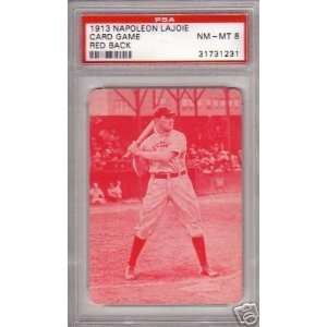  1913 Card Game NAP LAJOIE Red Back (PSA 8) HOF Sports 