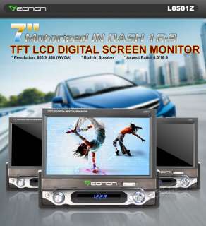 L0501z Eonon In Dash 1Din Car 7 Motorized HD LCD Monitor for DVD VCD 