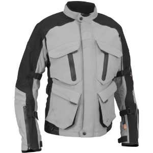  First Gear TPG Rainier Textile Jacket   Dark Silver/Black 