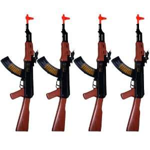  Lot of 4 B/o Ak47 Toy Guns AK47 Machine Guns with Shoulder 