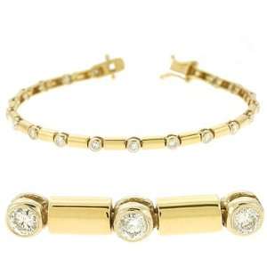  Bazel Set Diamond Bracelet Jewelry