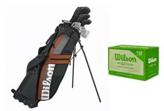   Mens R Hand Complete Golf Club Set w/ Bag + Wilson Golf Balls  