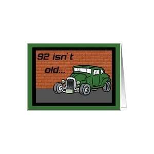 Hot Rod 92nd Birthday Card Card Toys & Games