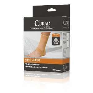 Curad Open Heel Ankle Supports, Elastic,RETAIL,MD, 4/cs  