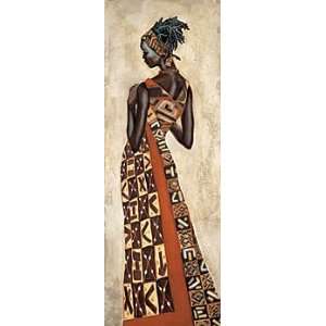  Jacques Leconte 19W by 54H  Femme Africaine II CANVAS 