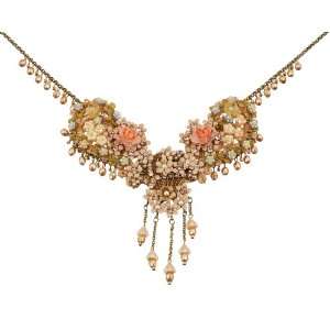 Necklace designed by Michal Negrin with Unique Floral Elements, Metal 