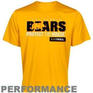   Cal Golden Bears Gold Protect This House Performance Training T shirt