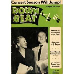  1952 Cover Down Beat Jazz Peggy Lee Comedian Bob Hope 