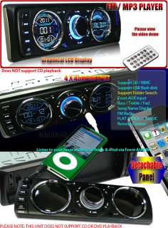 In Dash SD  Car iPhone iPod Aux Audio Player 3892  