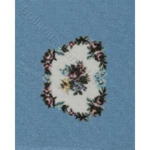  Miniature Floral Needlework Kit in Blue by Lindees Little 