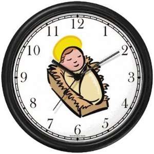 Baby Jesus   Christian Theme Wall Clock by WatchBuddy Timepieces 