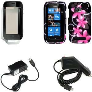  iFase Brand Nokia Lumia 710 Combo Pink Star Flower 