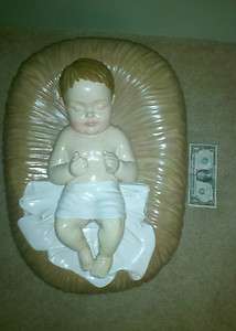 Barthelmess Life size Baby Jesus and Manger Nativity Piece  