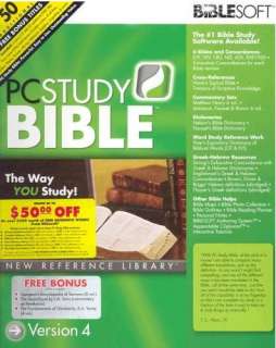 BibleSoft PC Study Bible New Reference Library 4 PC CD  