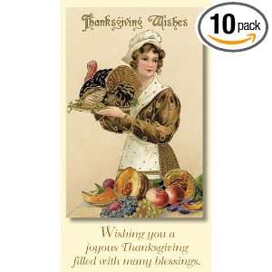 Old World Christmas Pilgrim Preparations Thanksgiving Cards Pack of 10 