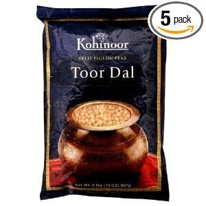 Kohinoor Letil Toor Dal Ply Pouch, 2 pounds (Pack of 5)  