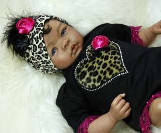 Reborn Baby Leopard & Roses Onesie, Hat & Shoes Set Funky Cool 