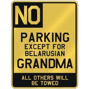 NO  PARKING EXCEPT FOR BELARUSIAN GRANDMA  PARKING SIGN 