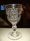   Glass Co 19C Antique EAPG Waffle & Thumbprint 5.5 Wine Glass Goblet