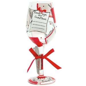  Lolita Personalize It Wine Glass, Guest Book Kitchen 