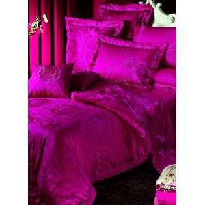   Imitated Silk Duvet Cover Bed Linen Set   King Size