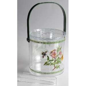   Botanic Garden Acrylic Ice Bucket w/Lid & Tongs, Fine China Dinnerware