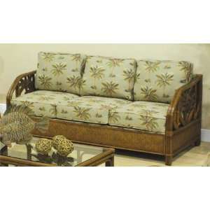  Rattan & Wicker Sofa w/ Cushions by Hospitality Rattan   TC Antique 