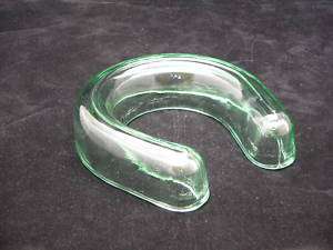 Bagley Art Deco Glass Uranium Posy Horseshoe  