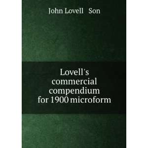   commercial compendium for 1900 microform John Lovell & Son Books