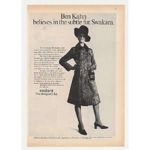  Ben Kahn Swakara Broadtail Lamb Fur Coat Print Ad 