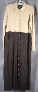 Coldwater Creek 12 NWT Tencel Black Beige Dress  