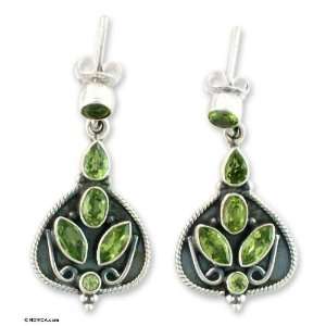  Peridot dangle earrings, Majestic Forest Jewelry